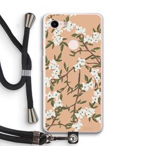 CaseCompany Blossoming spring: Pixel 3 XL Transparant Hoesje met koord