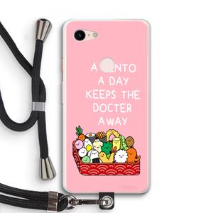 CaseCompany Bento a day: Pixel 3 XL Transparant Hoesje met koord
