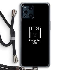 CaseCompany Hello: Oppo Find X3 Pro Transparant Hoesje met koord
