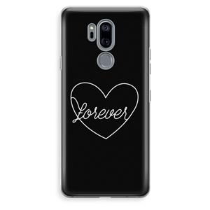 CaseCompany Forever heart black: LG G7 Thinq Transparant Hoesje