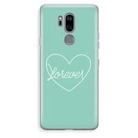 CaseCompany Forever heart pastel: LG G7 Thinq Transparant Hoesje