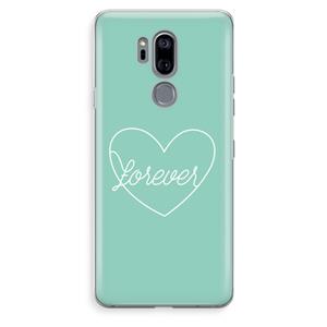 CaseCompany Forever heart pastel: LG G7 Thinq Transparant Hoesje