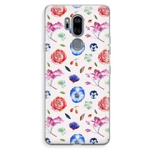 CaseCompany Bloemetjes: LG G7 Thinq Transparant Hoesje