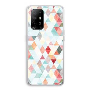 CaseCompany Gekleurde driehoekjes pastel: Oppo A94 5G Transparant Hoesje