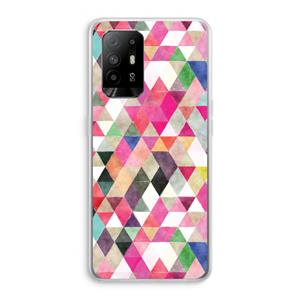 CaseCompany Gekleurde driehoekjes: Oppo A94 5G Transparant Hoesje