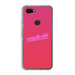 CaseCompany Vice Glow: Google Pixel 3a Transparant Hoesje