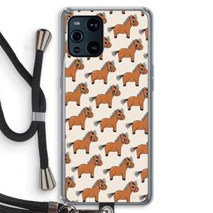 CaseCompany Pony: Oppo Find X3 Pro Transparant Hoesje met koord