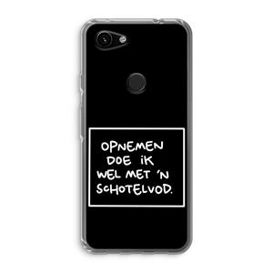 CaseCompany Schotelvod: Google Pixel 3a Transparant Hoesje