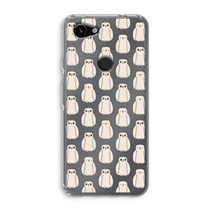 CaseCompany Uilen: Google Pixel 3a Transparant Hoesje