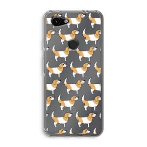 CaseCompany Doggy: Google Pixel 3a Transparant Hoesje