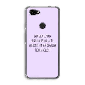 CaseCompany Tequila: Google Pixel 3a Transparant Hoesje