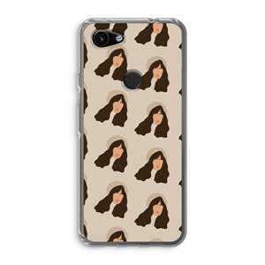 CaseCompany Bonjour mon amour: Google Pixel 3a Transparant Hoesje