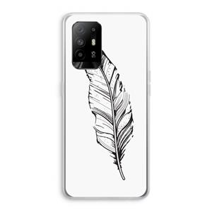 CaseCompany Pluim: Oppo A94 5G Transparant Hoesje