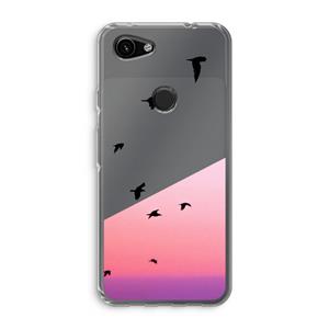 CaseCompany Fly away: Google Pixel 3a Transparant Hoesje