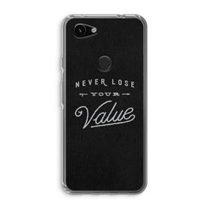 CaseCompany Never lose your value: Google Pixel 3a Transparant Hoesje