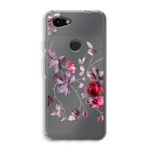 CaseCompany Mooie bloemen: Google Pixel 3a Transparant Hoesje
