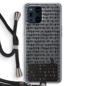 CaseCompany Crazy shapes: Oppo Find X3 Pro Transparant Hoesje met koord