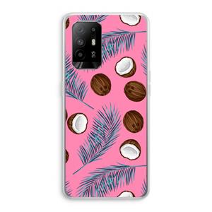 CaseCompany Kokosnoot roze: Oppo A94 5G Transparant Hoesje