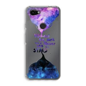 CaseCompany Stars quote: Google Pixel 3a Transparant Hoesje