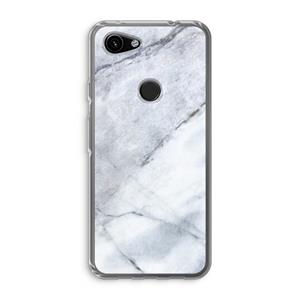 CaseCompany Witte marmer: Google Pixel 3a Transparant Hoesje