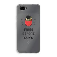 CaseCompany Fries before guys: Google Pixel 3a Transparant Hoesje