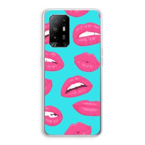 CaseCompany Bite my lip: Oppo A94 5G Transparant Hoesje