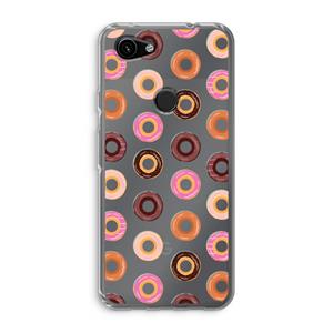 CaseCompany Donuts: Google Pixel 3a Transparant Hoesje