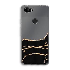 CaseCompany Gouden marmer: Google Pixel 3a Transparant Hoesje