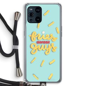 CaseCompany Always fries: Oppo Find X3 Pro Transparant Hoesje met koord