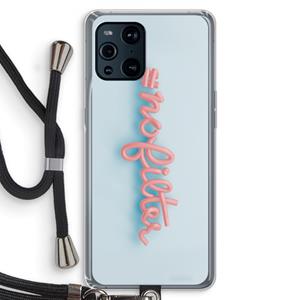 CaseCompany nofilter: Oppo Find X3 Pro Transparant Hoesje met koord