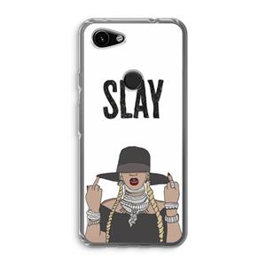 CaseCompany Slay All Day: Google Pixel 3a Transparant Hoesje