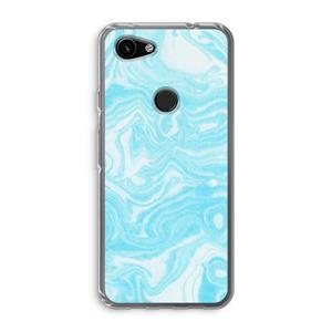 CaseCompany Waterverf blauw: Google Pixel 3a Transparant Hoesje
