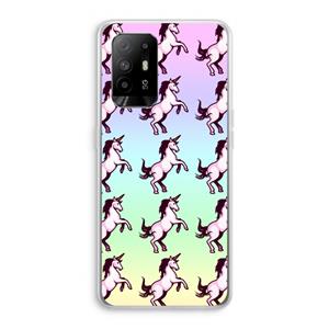 CaseCompany Musketon Unicorn: Oppo A94 5G Transparant Hoesje