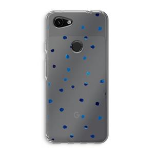 CaseCompany Blauwe stippen: Google Pixel 3a Transparant Hoesje