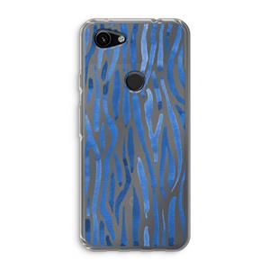 CaseCompany Blauwe nerven: Google Pixel 3a Transparant Hoesje