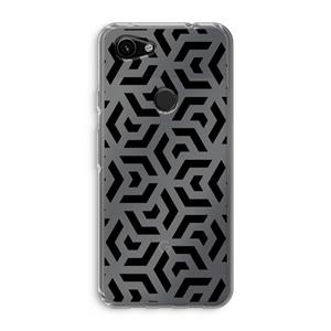 CaseCompany Crazy pattern: Google Pixel 3a Transparant Hoesje