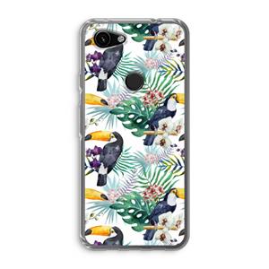 CaseCompany Tukans: Google Pixel 3a Transparant Hoesje