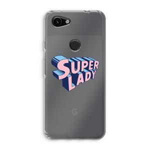 CaseCompany Superlady: Google Pixel 3a Transparant Hoesje