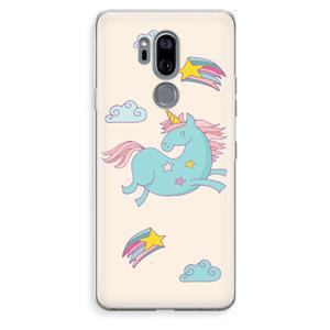 CaseCompany Vliegende eenhoorn: LG G7 Thinq Transparant Hoesje