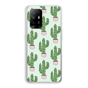 CaseCompany Cactus Lover: Oppo A94 5G Transparant Hoesje