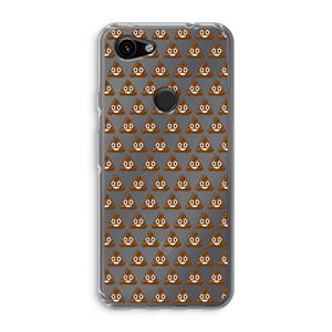 CaseCompany Poop emoji: Google Pixel 3a Transparant Hoesje