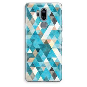 CaseCompany Gekleurde driehoekjes blauw: LG G7 Thinq Transparant Hoesje