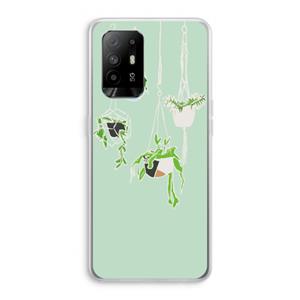 CaseCompany Hang In There: Oppo A94 5G Transparant Hoesje