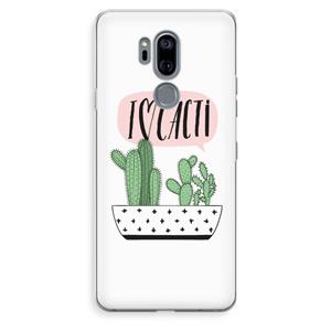 CaseCompany I love cacti: LG G7 Thinq Transparant Hoesje