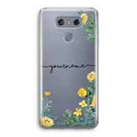 CaseCompany Gele bloemen: LG G6 Transparant Hoesje