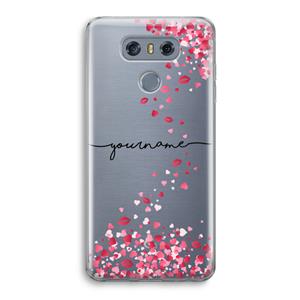 CaseCompany Hartjes en kusjes: LG G6 Transparant Hoesje