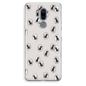 CaseCompany Miauw: LG G7 Thinq Transparant Hoesje