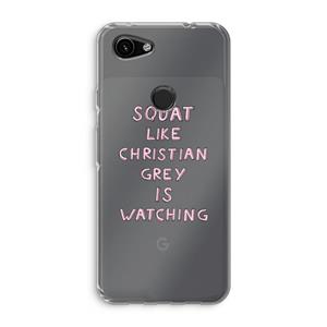 CaseCompany Christian Grey: Google Pixel 3a Transparant Hoesje