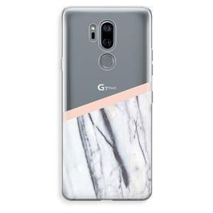 CaseCompany A touch of peach: LG G7 Thinq Transparant Hoesje