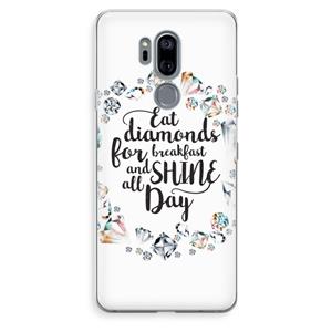CaseCompany Diamonds: LG G7 Thinq Transparant Hoesje